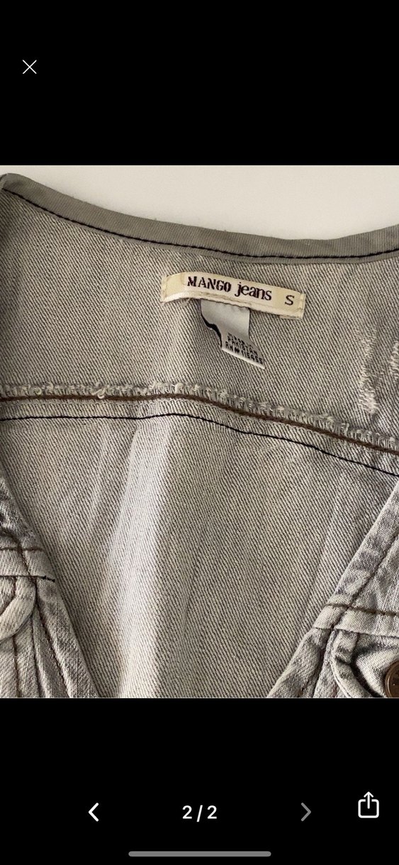 mango vintage denim ceket - Görsel 2