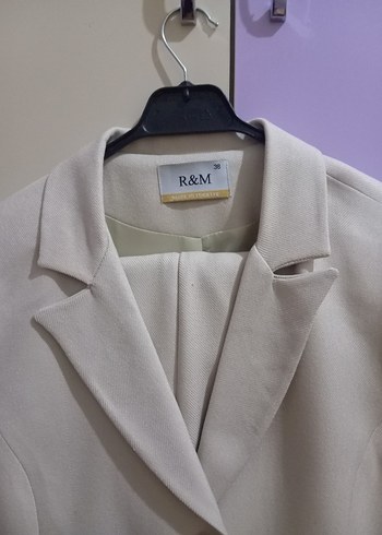 Düğmeli Beyaz Kadın Blazer Ceket - Görsel 4