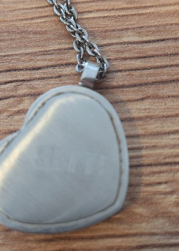 SETTE Mavi Parlak Kalp Detaylı Zincir Kolye - Görsel 4