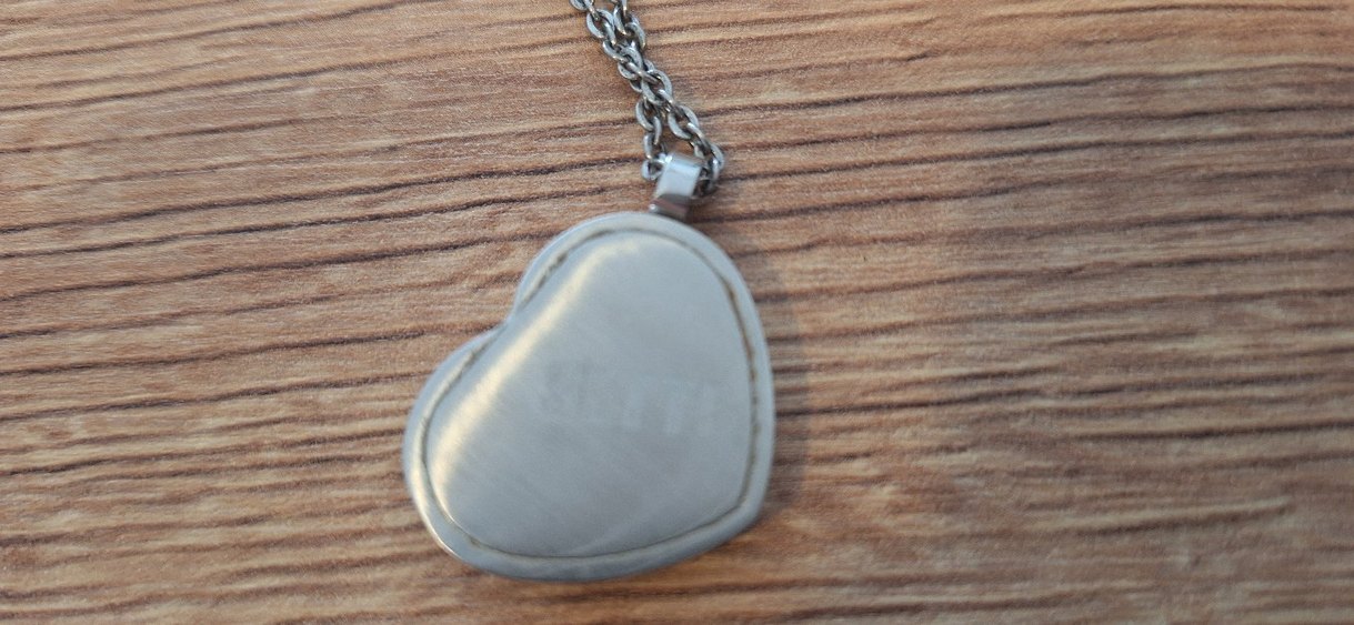 SETTE Mavi Parlak Kalp Detaylı Zincir Kolye - Görsel 4