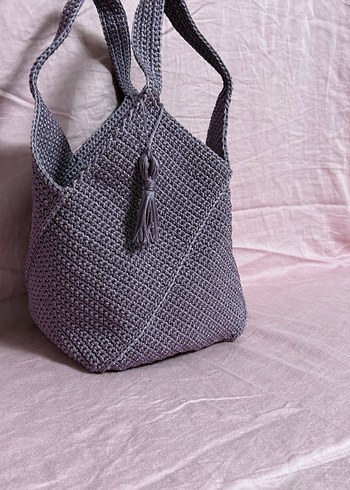Bulmaca Model Mor Örgü Kadın Çanta - Görsel 4
