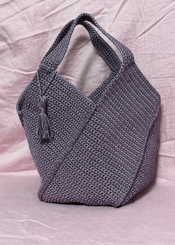 Bulmaca Model Mor Örgü Kadın Çanta - Görsel 3