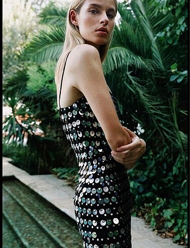 m Beden New arrivals model Pullu Elbise