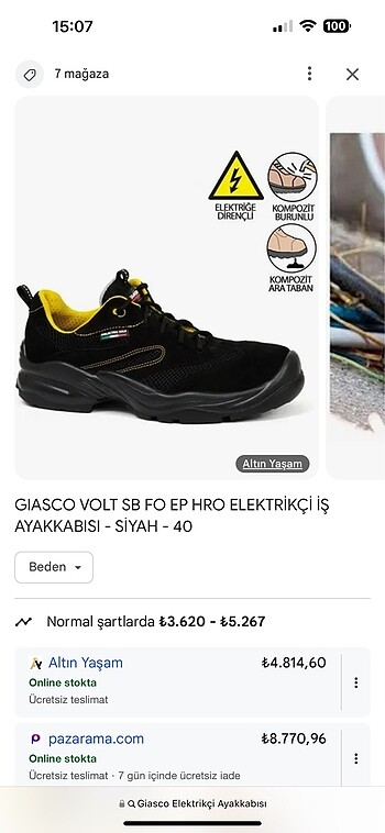 Giasco elektrikçi iş ayakkabısı