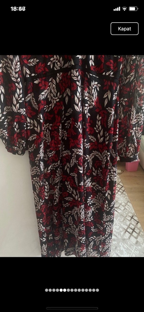 Adl kadın çiçekli elbise - Görsel 3