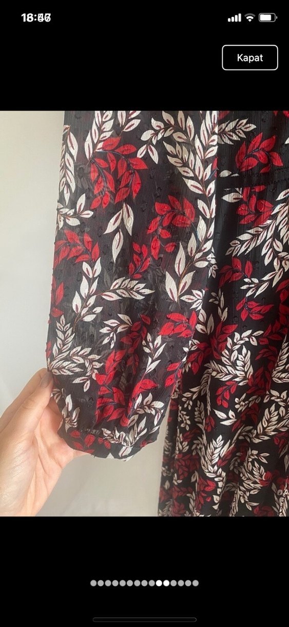 Adl kadın çiçekli elbise - Görsel 5