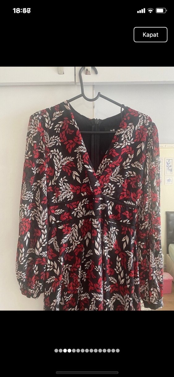 Adl kadın çiçekli elbise - Görsel 2