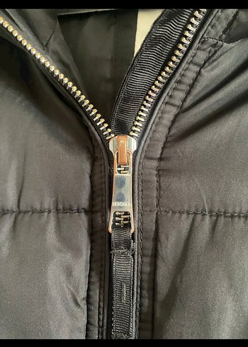 Bershka Kürklü Siyah Kadın  Mont - Görsel 4