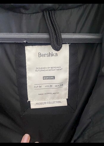Bershka Kürklü Siyah Kadın  Mont - Görsel 5