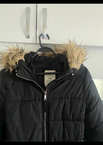 Bershka Kürklü Siyah Kadın  Mont - Görsel 2