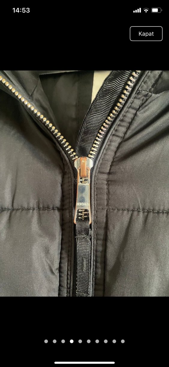 Bershka Kürklü Siyah Kadın  Mont - Görsel 4