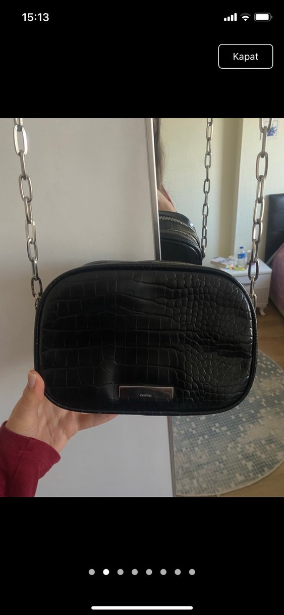 Bershka siyah çanta - Görsel 2