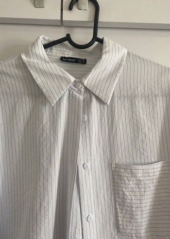 Çizgili oversize gömlek - Görsel 2