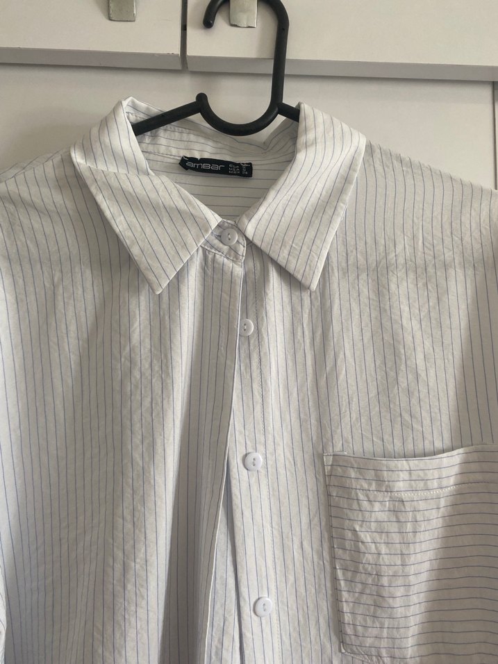 Çizgili oversize gömlek - Görsel 2