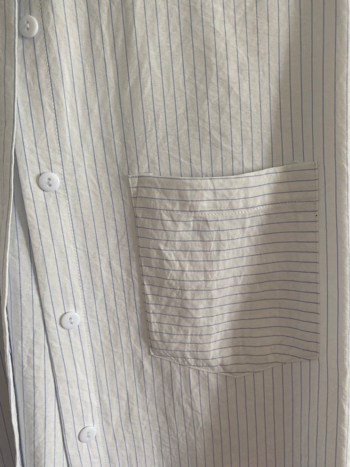 Çizgili oversize gömlek - Görsel 5