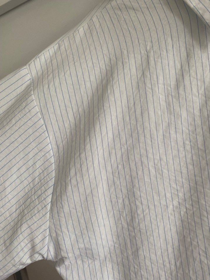 Çizgili oversize gömlek - Görsel 4