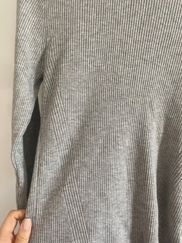 Koton gri triko üst - Görsel 3