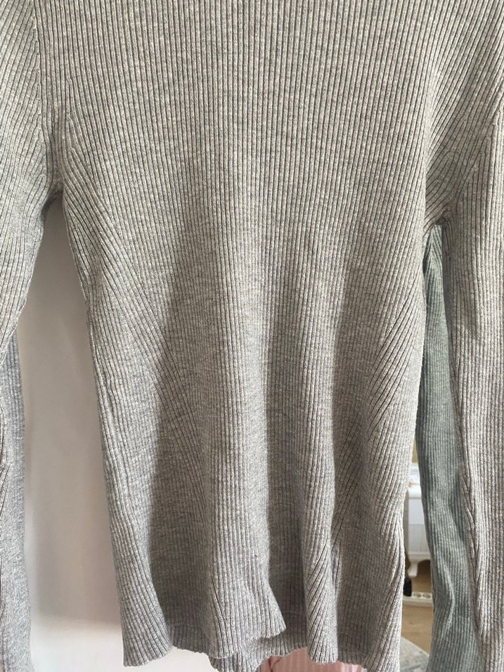 Koton gri triko üst - Görsel 2