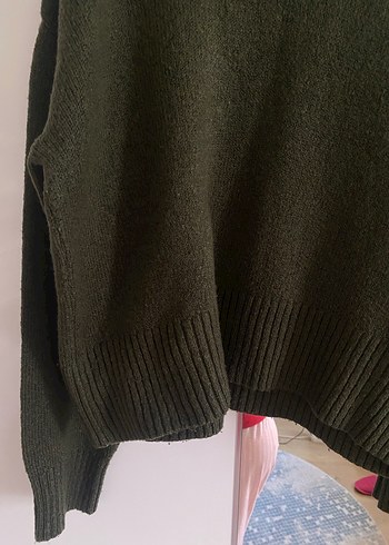 Koyu yeşil kazak - Görsel 3