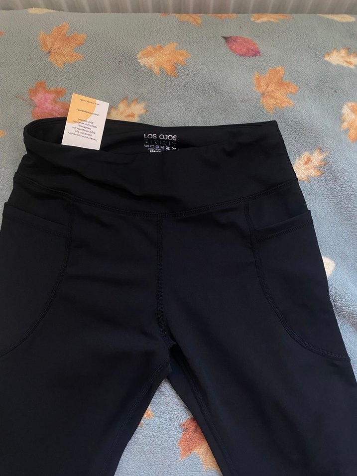 Los Ojos Siyah Yüksek Bel Cepli İspanyol Paça Tayt - Görsel 3