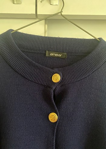 Düğmeli Lacivert Hırka - Görsel 3