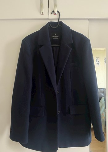 Stradivarius Lacivert Blazer -kaban Ceket - Görsel 2