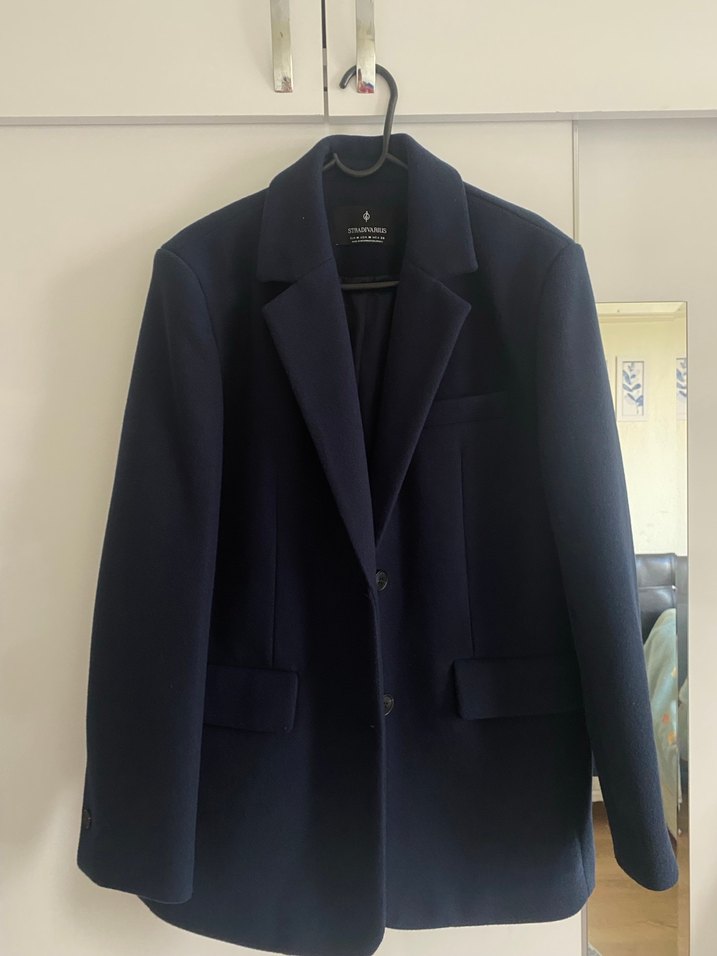 Stradivarius Lacivert Blazer -kaban Ceket - Görsel 2