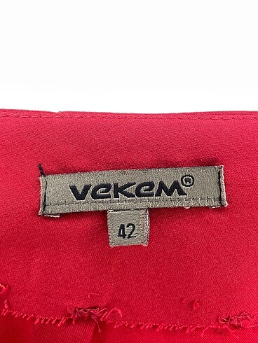 42 Beden kırmızı Renk Vekem Mini Etek %70 İndirimli.
