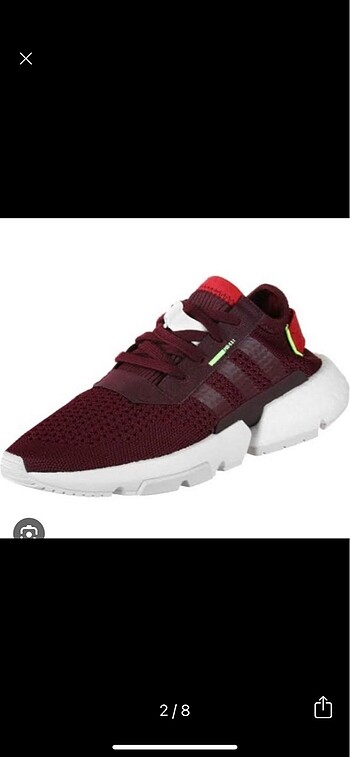Adidas bordo spor ayakkabı