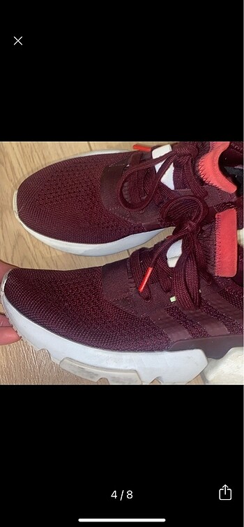 37,5 Beden Adidas bordo spor ayakkabı