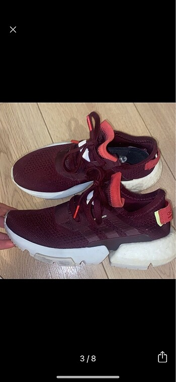 37,5 Beden bordo Renk Adidas bordo spor ayakkabı