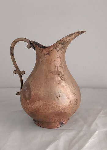 Parlak Bej Bakır Sürahi
