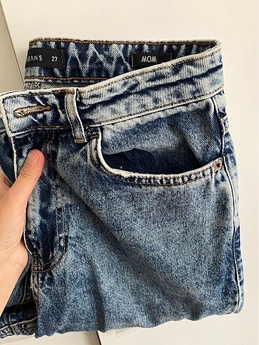 27 Beden lacivert Renk Mom fit jean