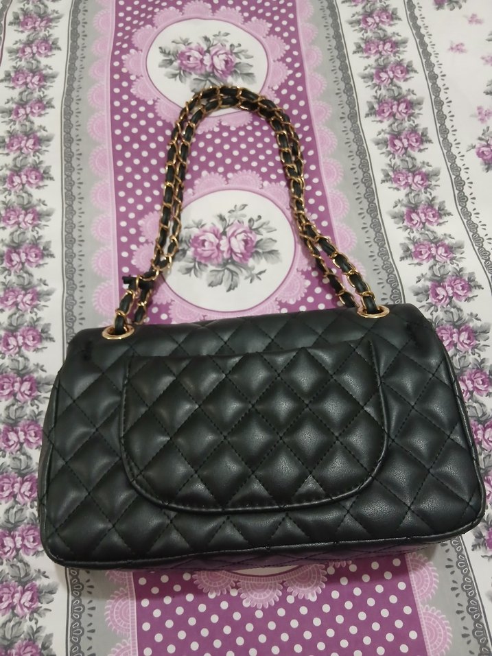 Klasik Siyah Deri Kadın Çanta - Görsel 2