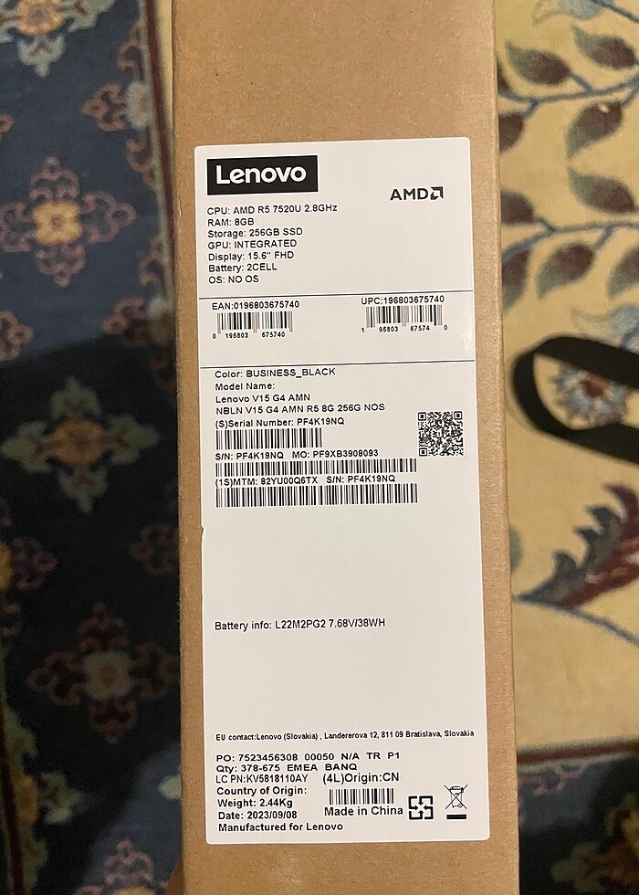 lenovo v15 g4 amn r3 8gb 256gb ssd 15.6 - Görsel 4