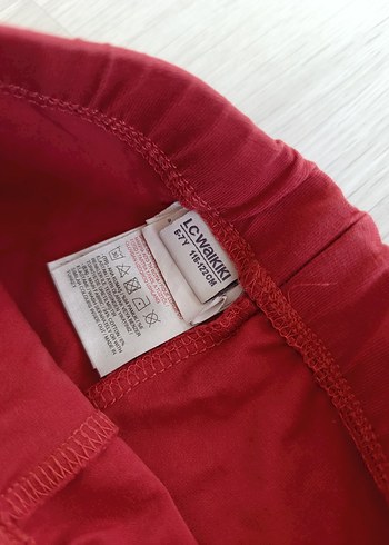 LC Waikiki Kız Çocuk Kırmızı Basic Tayt