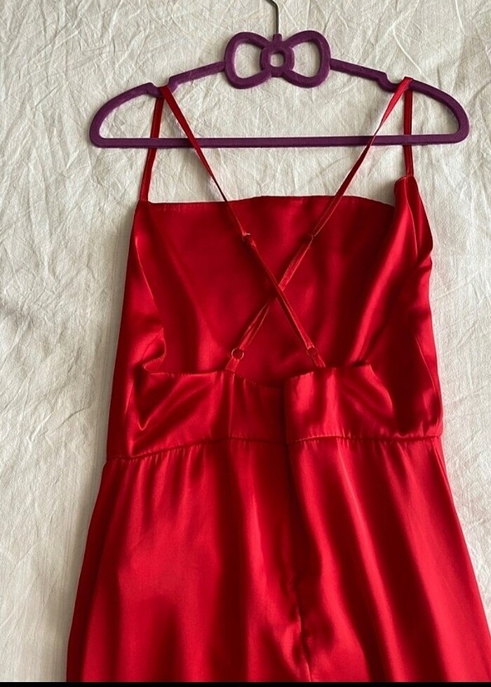 Saten elbise abiye - Görsel 2