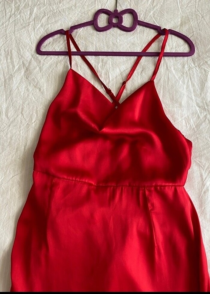 Saten elbise abiye - Görsel 3