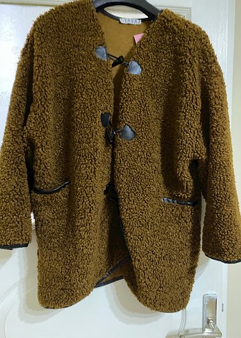 Peluş ceket kaban - Görsel 3