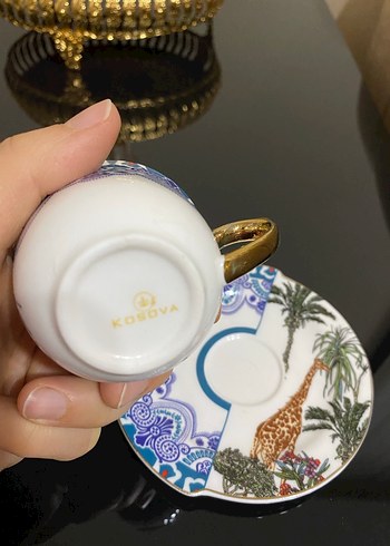 Kosova marka Desenli Fincan ve Tabak - Görsel 4