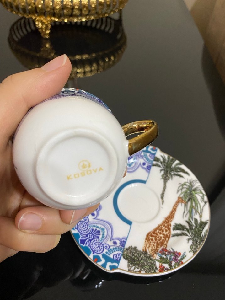 Kosova marka Desenli Fincan ve Tabak - Görsel 4