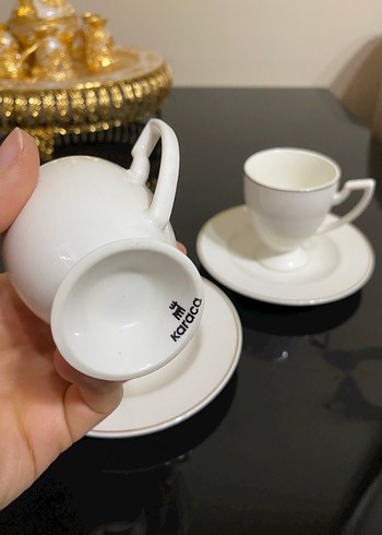 Karaca Beyaz Parlak Altın Kenarlı Fincan Takımı - Görsel 6