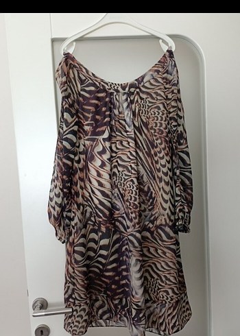 Zebra Desenli Elbise