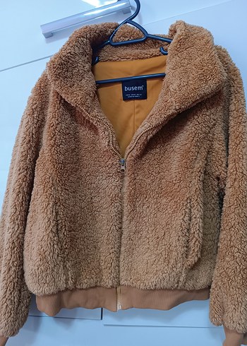 Kahverengi Peluş Kadın Ceket