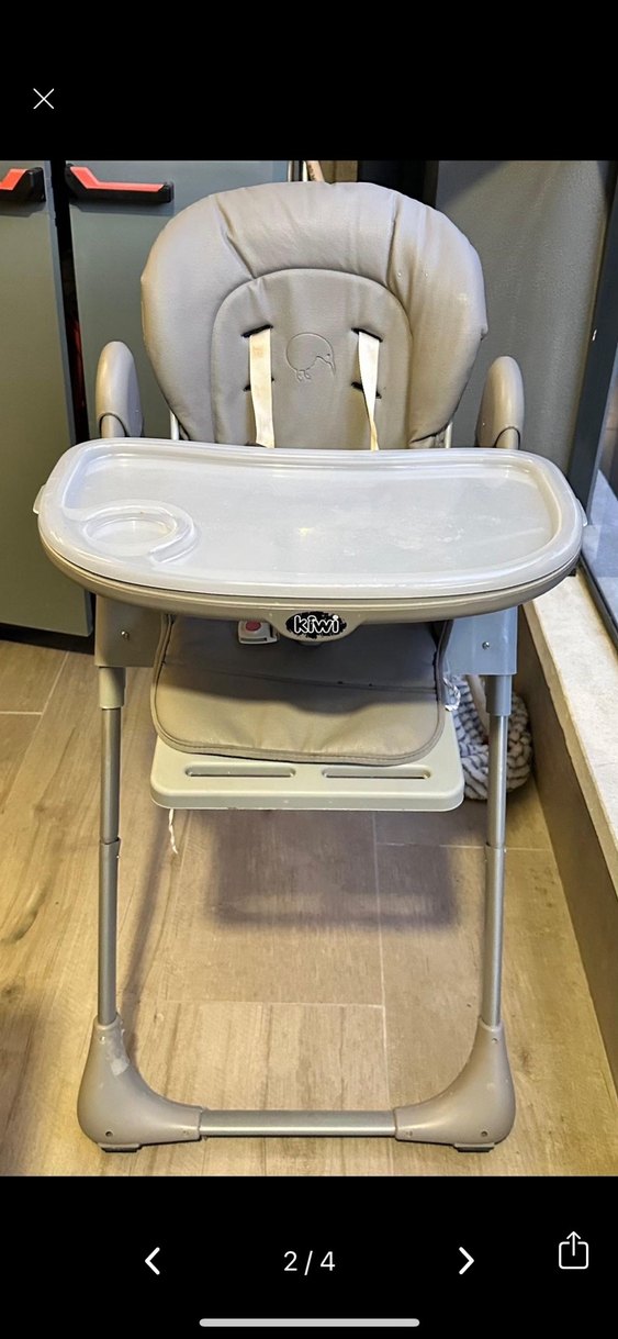 Gri Bebek Mama Sandalyesi - Görsel 3