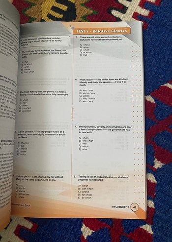 Beden 12. Sınıf İngilizce Dilbilgisi Test Kitabı YDS