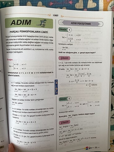  APOTEMİ LİMİT TÜREV İNTEGRAL FASİKÜL