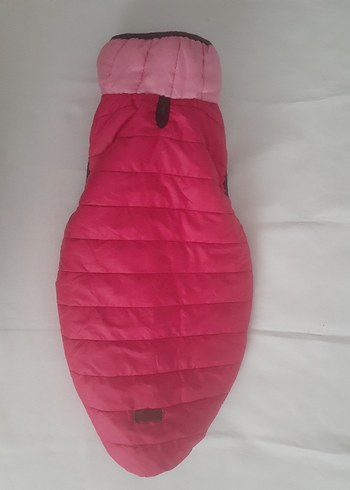 Beden Düğmeli Pembe Köpek Montu