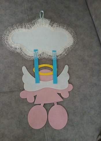 Bebek için Mavi Baskılı kapı süsü - Görsel 5