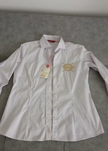 Açık lila, vintage, Baskılı Kadın Gömlek - Görsel 2